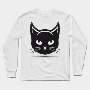 Black cute cat Long Sleeve T-Shirt